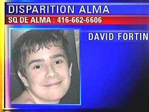 Disparition de David Fortin