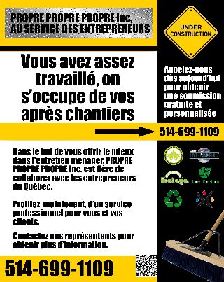 Entretien m�nager Montr�al et environs