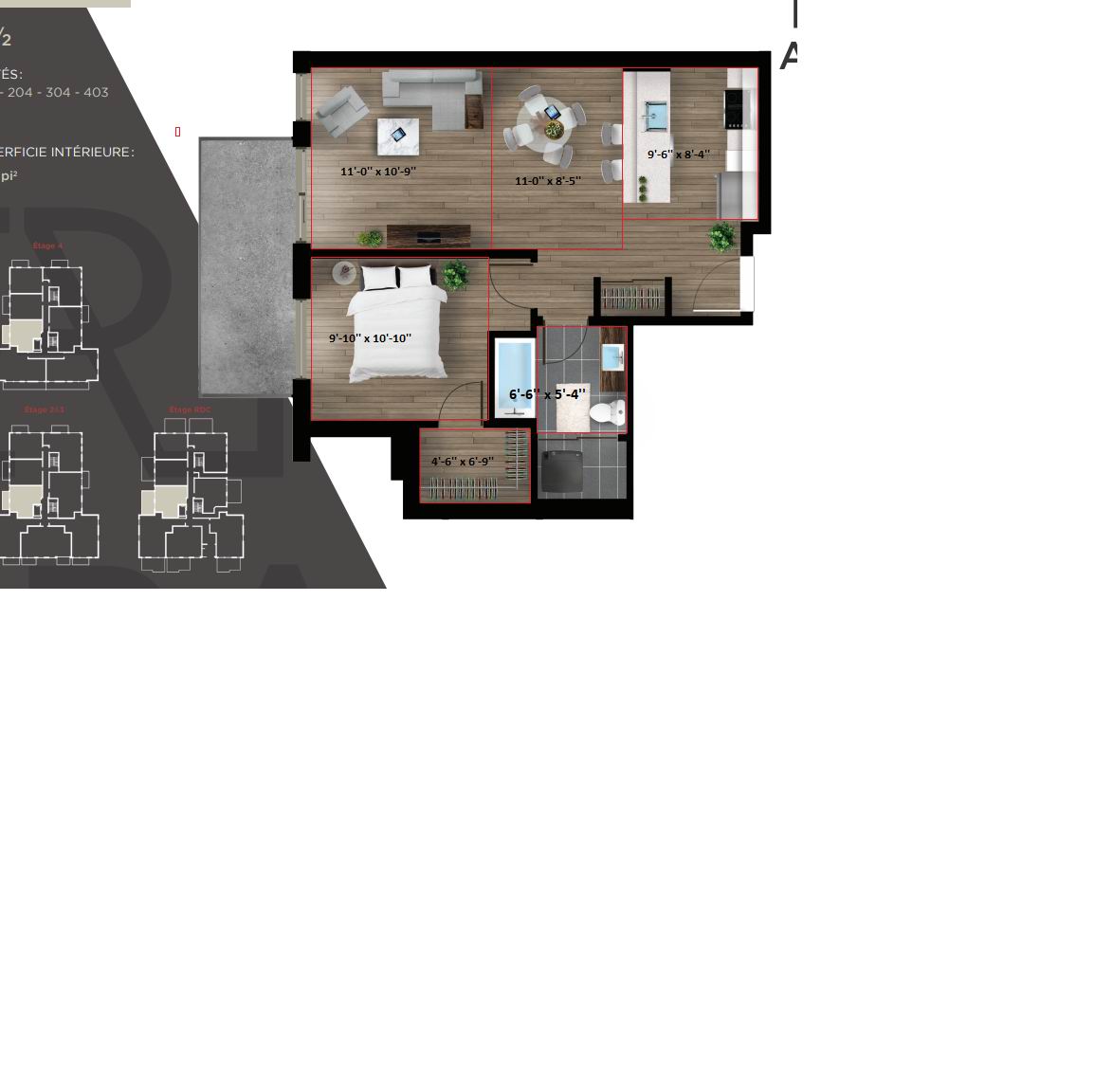 Aera Saint-Bruno / 3 1/2 for rent on APRIL and JULY 2026