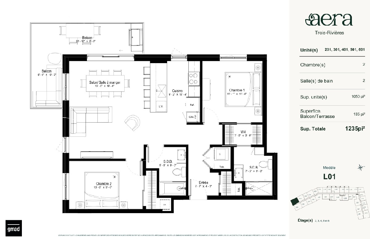 Aera Trois-Rivires | Hotel-Inspired Large 2-bdr condo
