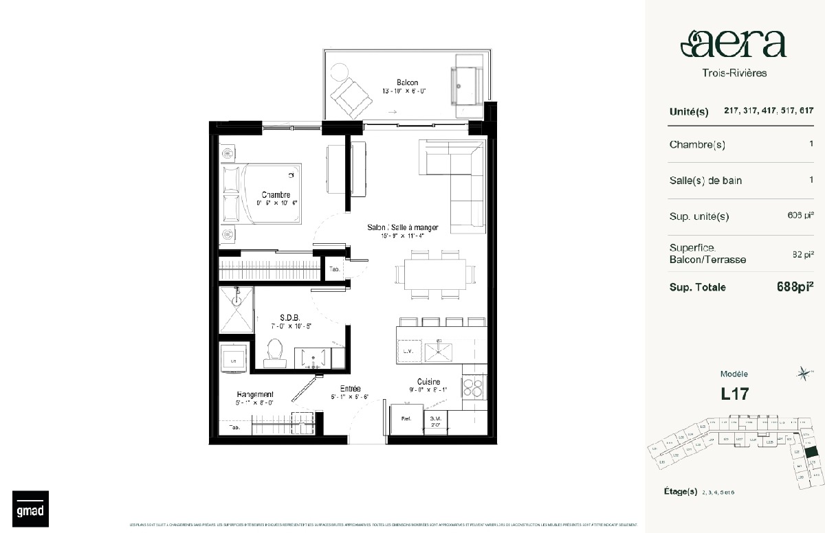 Aera Trois-Rivires | Hotel-Inspired 3 1/2 Rental Condos
