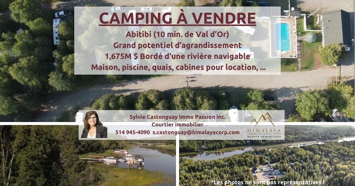#immobilier #campingavendre #Abitibi #Val-d'or #pretacamper